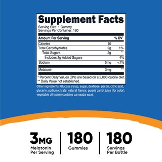Foto 2 | Foto 2 | Suplemento Nutricost: Gomitas De Melatonina, 3 Mg, 180 Fresas - Venta Internacional.