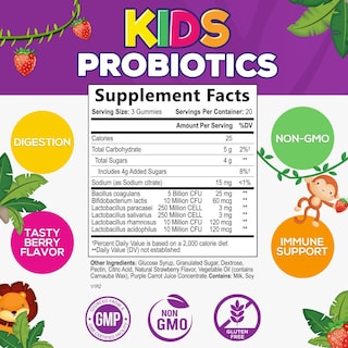 Foto 2 | Foto 2 | Gomitas Probióticas Nature's Kids, 5 Mil Millones De Cfu, Salud Digestiva - Venta Internacional.
