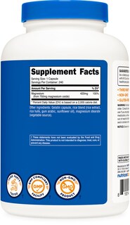 Foto 5 | Foto 5 | Suplemento Nutricost De Óxido De Magnesio 750 Mg 240 Cápsulas - Venta Internacional.