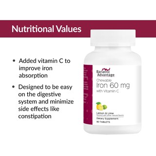 Foto 5 | Foto 5 | Suplemento De Hierro Masticable Bariatric Advantage De 60 Mg Con Vitamina C - Venta Internacional.