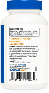 Foto 4 | Foto 4 | Suplemento Nutricost De Vitamina A, 10 000 Ui, 500 Cápsulas De Gelatina Blanda - Venta Internacional.