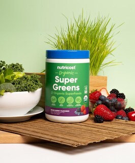 Foto 3 | Foto 3 | Super Greens Powder Nutricost Organic Mixed Berry 30 Porciones - Venta Internacional.