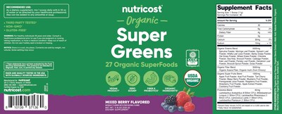 Foto 6 | Foto 6 | Super Greens Powder Nutricost Organic Mixed Berry 30 Porciones - Venta Internacional.