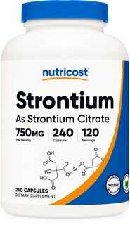 Foto 1 | Foto 1 | Suplemento Nutricost De Citrato De Estroncio 750 Mg 240 Cápsulas - Venta Internacional.