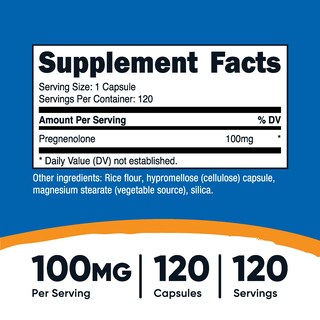 Foto 2 | Foto 2 | Suplemento Nutricost Pregnenolone 100 Mg 120 Cápsulas - Venta Internacional.