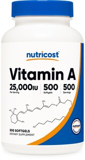 Foto 1 | Foto 1 | Suplemento De Vitamina A Nutricost, 25.000 Ui, 500 Cápsulas Blandas - Venta Internacional.