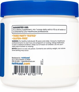Foto 4 | Foto 4 | Polvo de L-Carnosina Nutricost 100g sin OGM - Venta Internacional