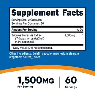 Foto 2 | Foto 2 | Suplemento Nutricost Extracto De Tribulus Terrestris 1500 Mg 120 Cápsulas - Venta Internacional.