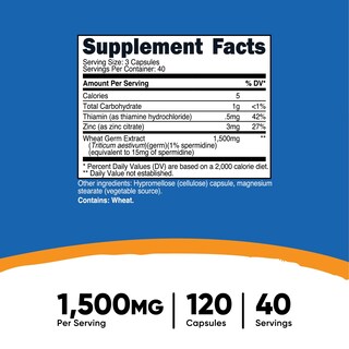 Foto 2 | Foto 2 | Suplemento Nutricost De Espermidina: Extracto De Germen De Trigo, 1500 Mg - Venta Internacional.