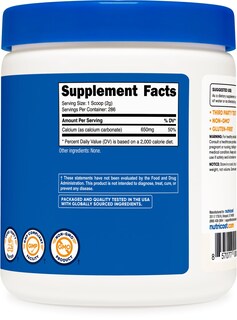 Foto 5 | Foto 5 | Suplemento Nutricost De Carbonato De Calcio En Polvo 500 G - Venta Internacional.