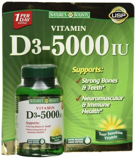 Foto 1 | Foto 1 | Suplemento Nature's Bounty De Vitamina D3 5000 Ui 300 Cápsulas Blandas - Venta Internacional.