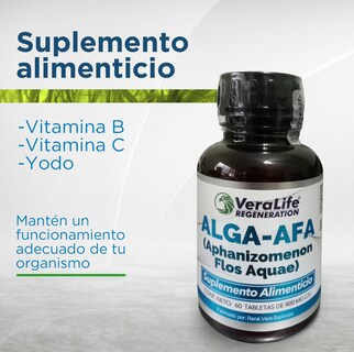 Foto 4 | Foto 4 | Alga Afa - 60 Tabletas 900 Mg - Multivitaminico - Veralife