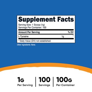 Foto 2 | Foto 2 | Suplemento Nutricost L-tirosina En Polvo 100 G (100 Porciones) - Venta Internacional.