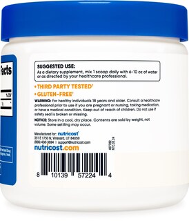 Foto 4 | Foto 4 | Suplemento Nutricost L-tirosina En Polvo 100 G (100 Porciones) - Venta Internacional.