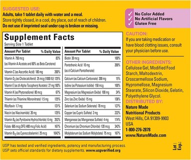 Foto 3 | Foto 3 | Suplemento Nature Made Multi Para Ella De 50 O Más De 90 Tabletas X 4 - Venta Internacional.