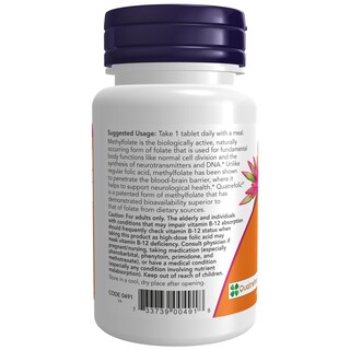 Foto 3 | Foto 3 | Supplement Now 90 Tabletas Metabólicamente Activas De 1000 Mcg De Folato De Metilo - Venta Internacional.