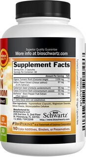 Foto 7 | Foto 7 | Suplemento Bioschwartz De Cúrcuma Con Azafrán Y Canela 60 Cápsulas - Venta Internacional.
