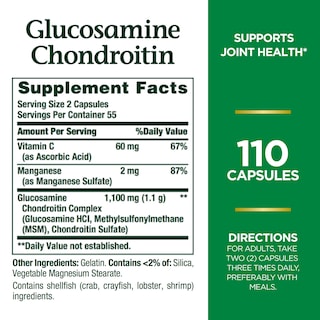 Foto 2 | Foto 2 | Suplemento Nature's Bounty, Glucosamina Y Condroitina, 110 Cápsulas - Venta Internacional.