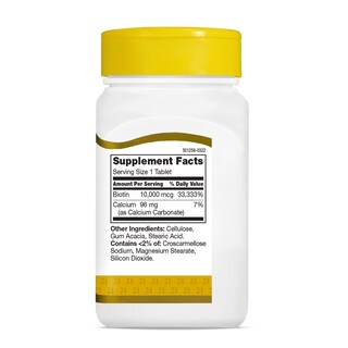 Foto 5 | Foto 5 | Suplemento De Biotina Del Siglo Xxi En Tabletas De 10,000 Mcg 120 Tabletas - Venta Internacional.