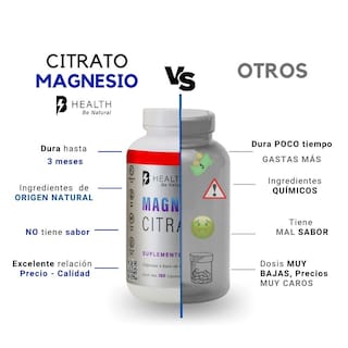 Foto 3 | Foto 3 | Citrato de Magnesio B Health B Natural 100% Natural sin Azúcar 180 Cápsulas