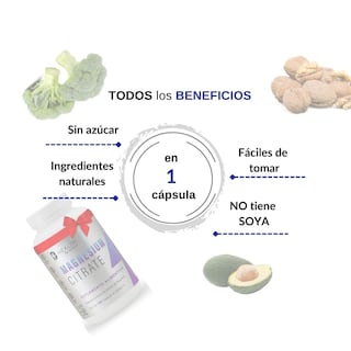 Foto 4 | Foto 4 | Citrato de Magnesio B Health B Natural 100% Natural sin Azúcar 180 Cápsulas