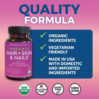 Foto 4 | Foto 4 | Suplemento Viva Naturals Para Cabello, Piel Y Uñas, Biotina, 5000 Mcg, Mujeres - Venta Internacional.
