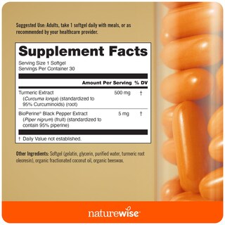 Foto 3 | Foto 3 | Complementa 500 Mg De Curcumina Y Cúrcuma De Naturewise Con Bioperine - Venta Internacional.