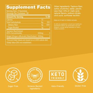 Foto 3 | Foto 3 | Suplemento De Gomitas De Cúrcuma A Prueba De Balas, 60 Unidades, Sin Azúcar - Venta Internacional.