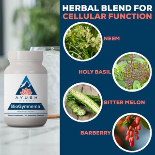 Foto 4 | Foto 4 | Suplemento Ayush Herbs Biogymnema Metabolic Health 90 Cápsulas - Venta Internacional.
