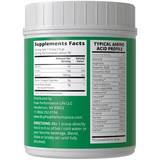 Foto 5 | Foto 5 | Suplemento De Caldo De Huesos Hidrolizado Peak Performance Con Colágeno - Venta Internacional.