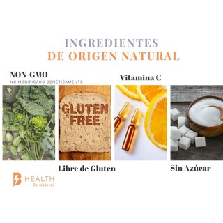 Foto 5 | Foto 5 | Natural Boost Health B Natural VitaminaC, D3, jengibre, cúrcuma, ajo negro, zinc 180 Cápsulas Frasco Blanco
