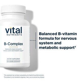 Foto 3 | Foto 3 | Suplemento Vital Nutrients Con Complejo De Vitamina B, 60 Cápsulas - Venta Internacional.
