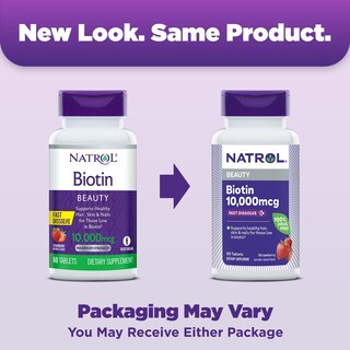Foto 2 | Foto 2 | Suplemento Natrol Beauty Biotina De 10000 Mcg Para Cabello, 60 Tabletas - Venta Internacional.