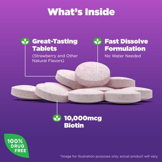 Foto 3 | Foto 3 | Suplemento Natrol Beauty Biotina De 10000 Mcg Para Cabello, 60 Tabletas - Venta Internacional.