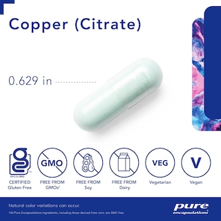 Foto 3 | Foto 3 | Suplemento Pure Encapsulations De Citrato De Cobre, 60 Cápsulas - Venta Internacional.