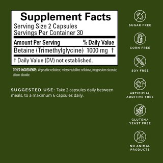 Foto 2 | Foto 2 | Suplemento Brainmd Dr Amen Betaine Tmg 1000 Mg 60 Cápsulas - Venta Internacional.