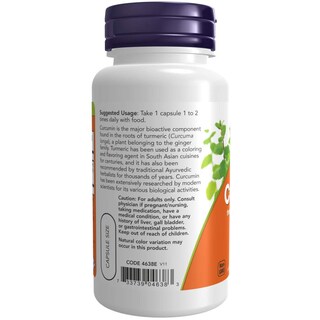 Foto 3 | Foto 3 | Extracto De Curcumina Supplement Now Foods 95, 60 Cápsulas Vegetales - Venta Internacional.