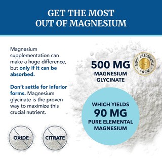 Foto 6 | Foto 6 | Suplemento Nobi Nutrition De Glicinato De Magnesio, 500 Mg, 120 Unidades - Venta Internacional.