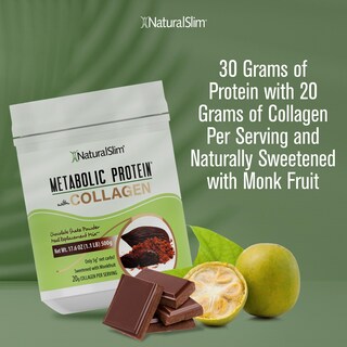 Foto 3 | Foto 3 | Proteína En Polvo Naturalslim Metabolic Con Colágeno Y Chocolate, 500 G - Venta Internacional.