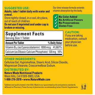 Foto 5 | Foto 5 | Suplemento De Vitamina B12 De Nature Made, 1000 Mcg, 75 Tabletas - Venta Internacional.