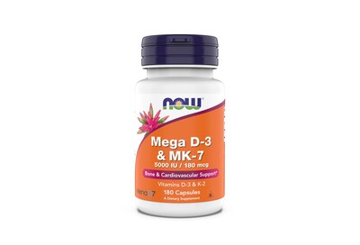 Foto 1 | Foto 1 | Supplements Now Mega D-3 Y Mk-7 5000 Ui/180 Mcg 180 Cápsulas - Venta Internacional.