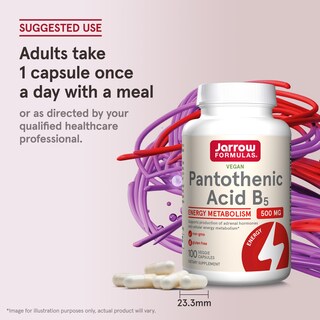 Foto 7 | Foto 7 | Suplemento De Ácido Pantoténico B5 De Jarrow Formulas, 500 Mg, 100 Cápsulas - Venta Internacional.