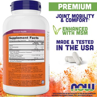 Foto 2 | Foto 2 | Complementa La Glucosamina Y La Condroitina De Now Foods Con Msm 300 Cápsulas - Venta Internacional.