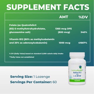 Foto 7 | Foto 7 | Suplemento Seeking Health Active B12 con L-5-MTHF 60 Pastillas - Venta Internacional