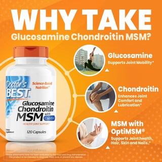Foto 3 | Foto 3 | Suplemento Doctor's Best Glucosamina Y Condroitina Msm 120 Cápsulas - Venta Internacional