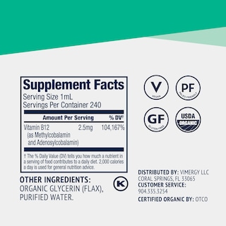 Foto 6 | Foto 6 | Suplemento Vimergy Liquid B12 Refill 240 Ml Usda Organic Vegan - Venta Internacional