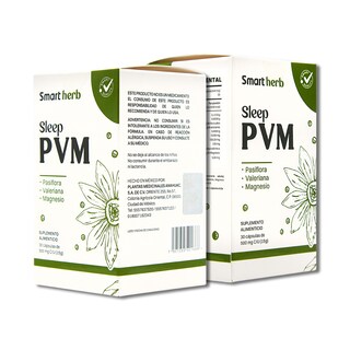Foto 1 | Foto 1 | Smart Herb Paquete Sleep Pvm, Suplemento Alimenticio, 2 Piezas (30 Cápsulas C/u) Con Pasiflora, Valeriana Y Magnesio