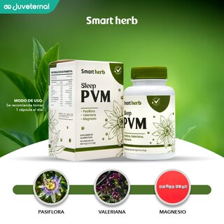Foto 2 | Foto 2 | Smart Herb Paquete Sleep Pvm, Suplemento Alimenticio, 2 Piezas (30 Cápsulas C/u) Con Pasiflora, Valeriana Y Magnesio