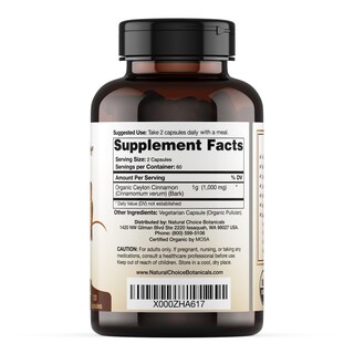 Foto 3 | Foto 3 | Suplemento Natural Choice Botanicals con Canela de Ceilán 120 Cápsulas - Venta Internacional