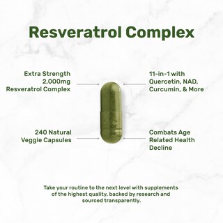 Foto 3 | Foto 3 | Suplemento Oferta Complejo de Resveratrol 2000 mg 240 Cápsulas - Venta Internacional